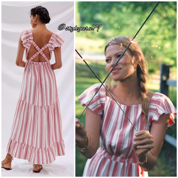 NWT, Anthropologie, Maeve Striped Maxi Dress - Picture 3 of 5